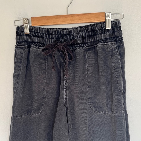 Zara Charcoal Tie Waist Pants, Size M, Cotton - Picture 3 of 5